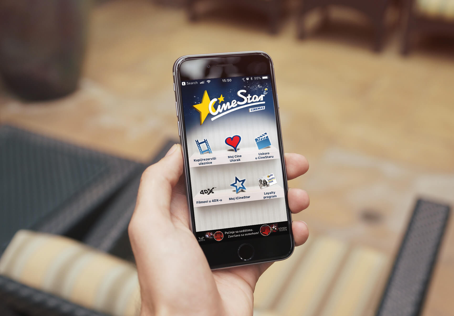 Mobilna aplikacija - iCineStar Srbija